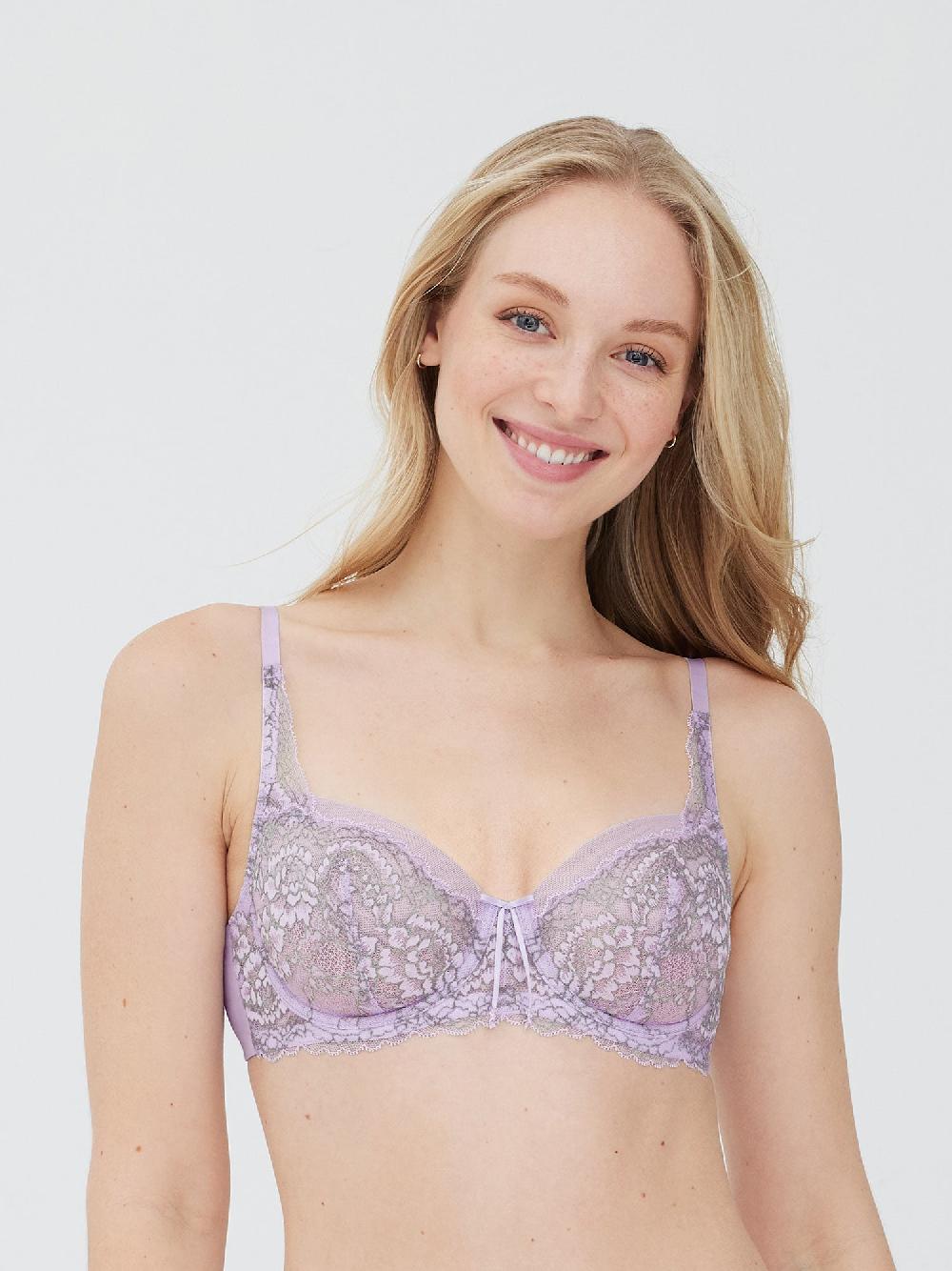 Skarlett Blue Minx Lace Balconette Bra Purple Ice Matcha