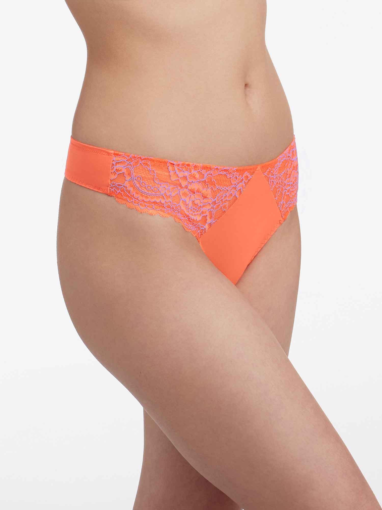 Skarlett Blue Minx Lace Trim Thong Summer Coral/Jubilee