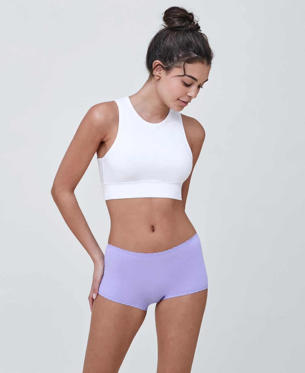 skarlett blue Adorned Cotton Boyshort - FINAL SALE