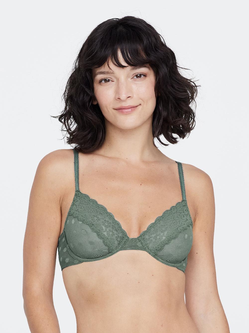 Skarlett Blue Dare Dot Plunge Unlined Bra Black