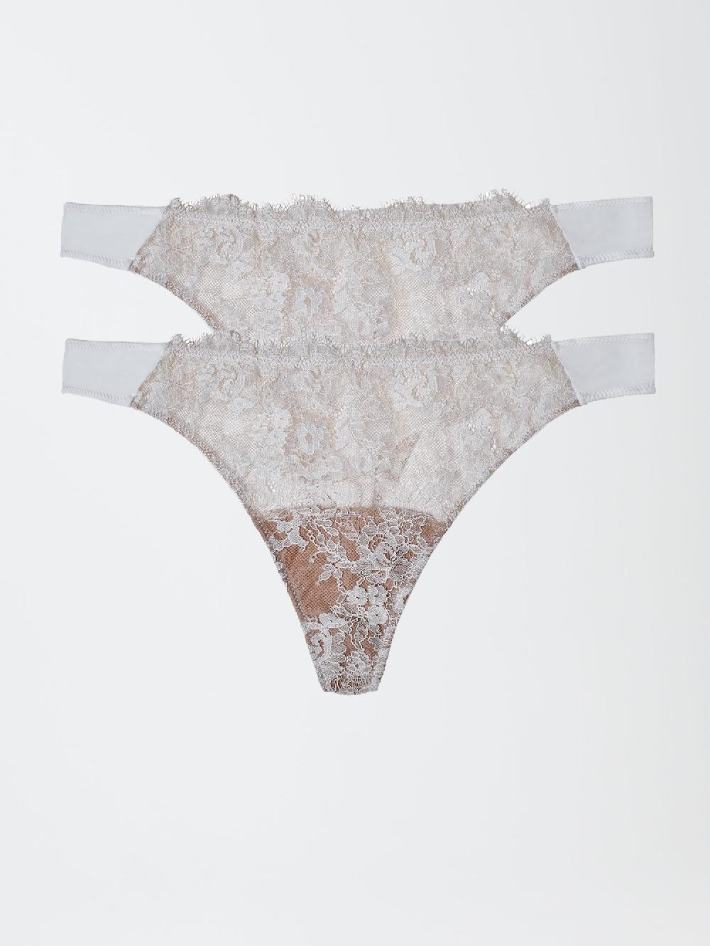 skarlett blue Entice Front Lace Thong 2-Pack