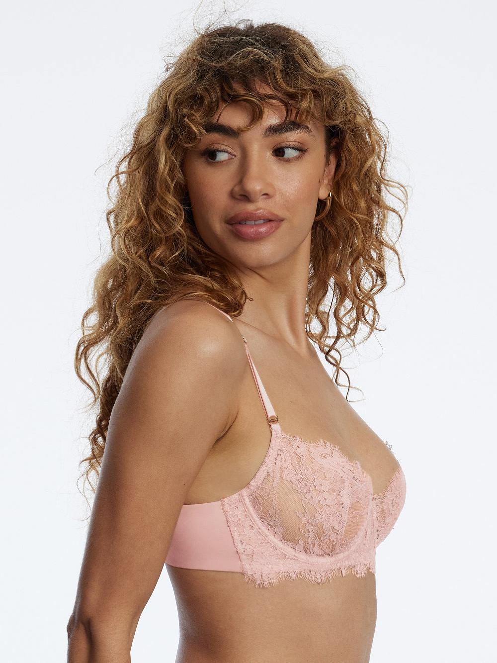 Skarlett Blue Entice Lace Balconette Bra Seashell