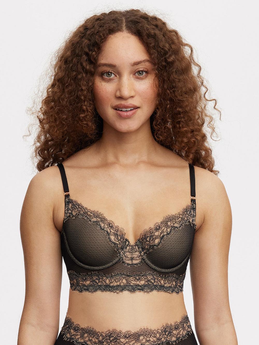 Skarlett Blue Entice Longline Lace Bra Black/Nylon