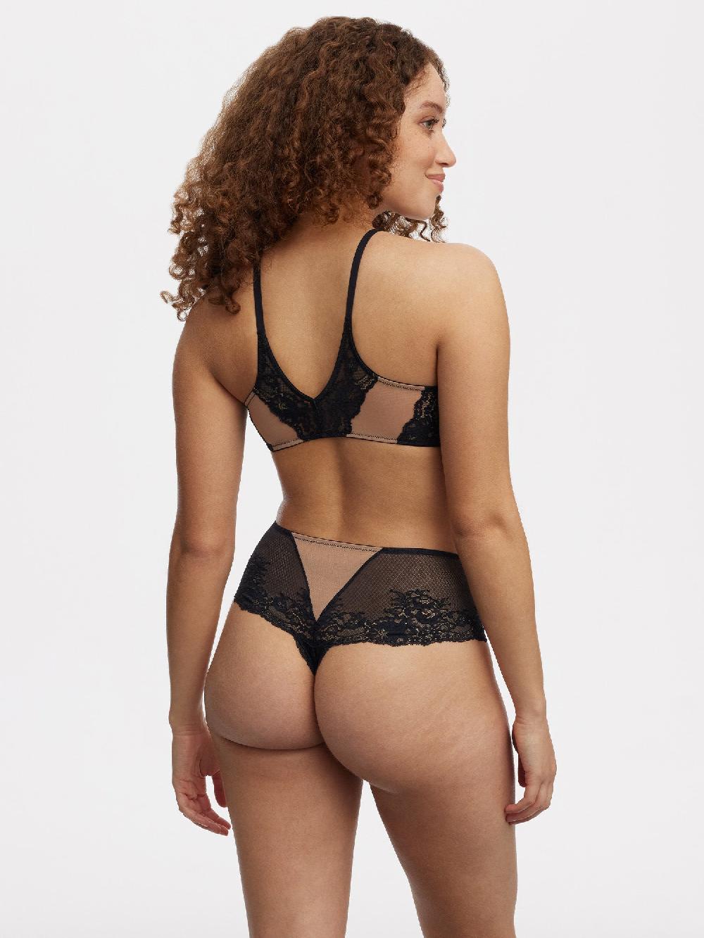 Skarlett Blue Flaunt Lace Front Close Bra Black