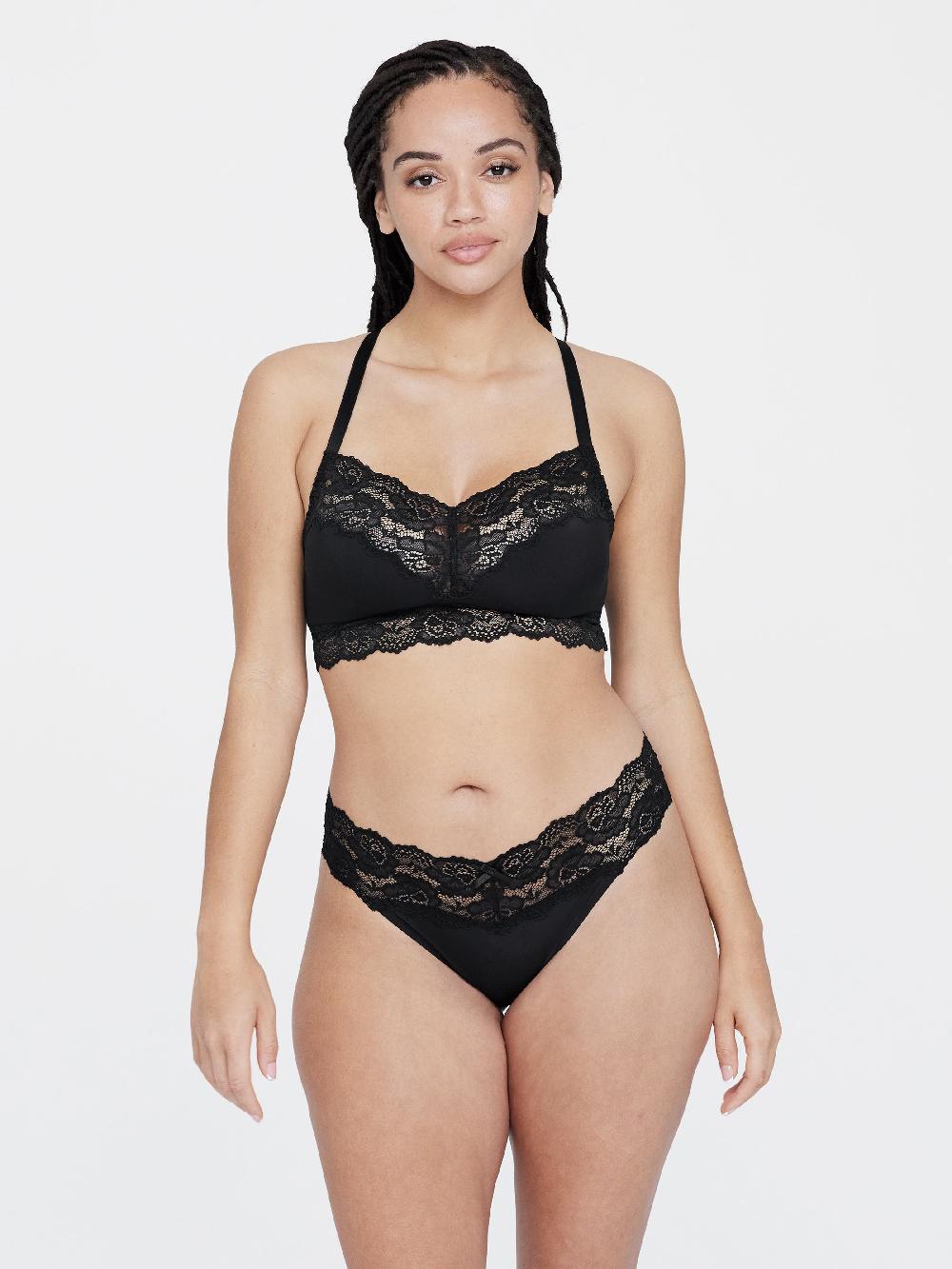 Skarlett Blue Goddess T-Back Busty Bralette Black