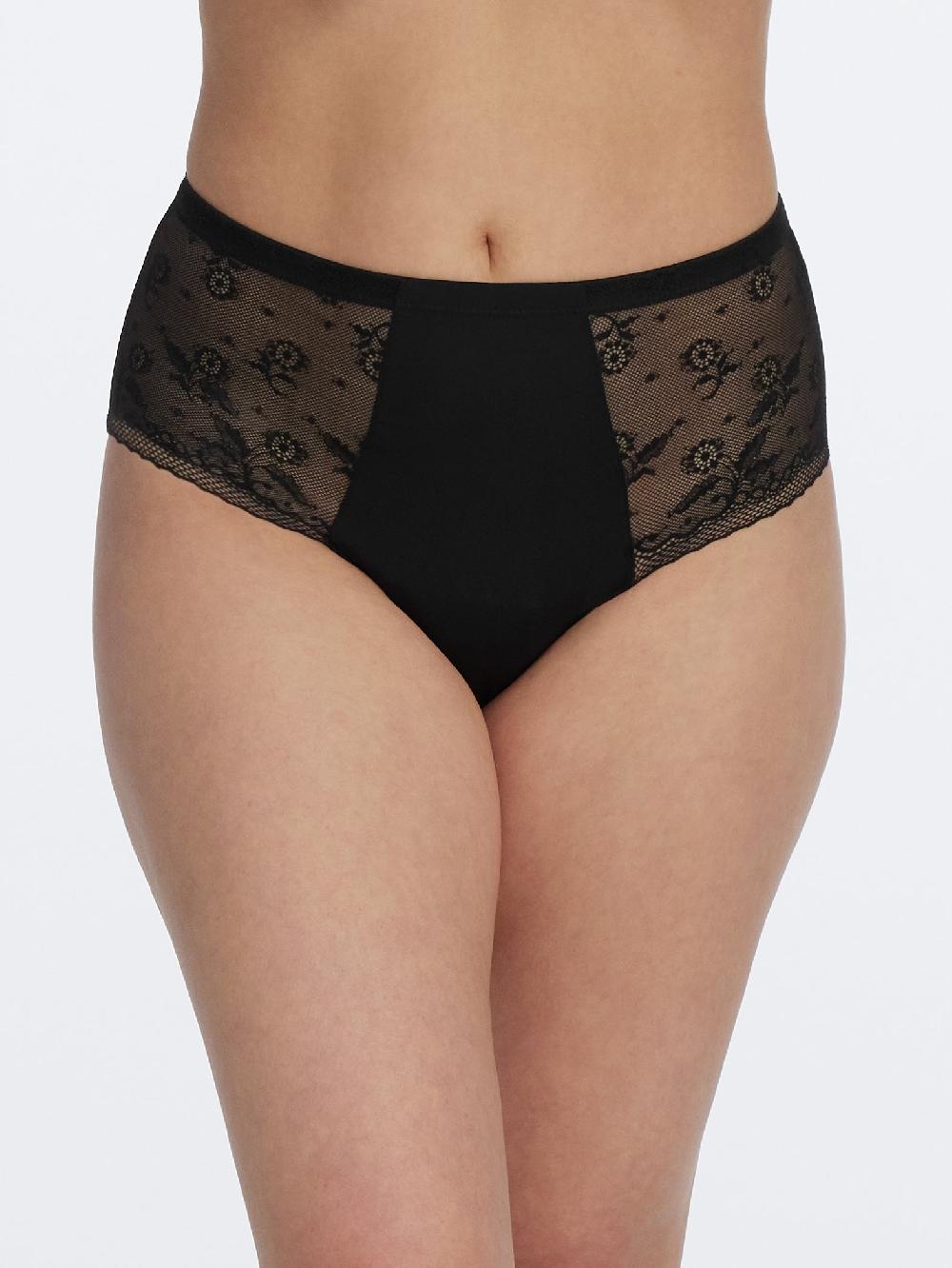 Skarlett Blue Lacy High Rise Brief Black