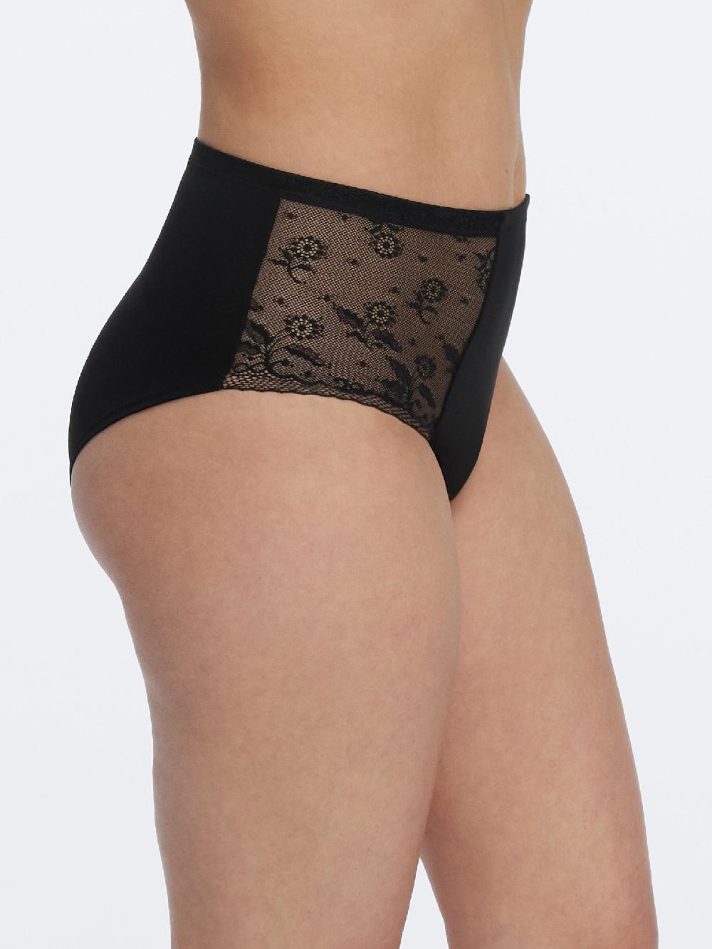 Skarlett Blue Lacy High Rise Brief Black