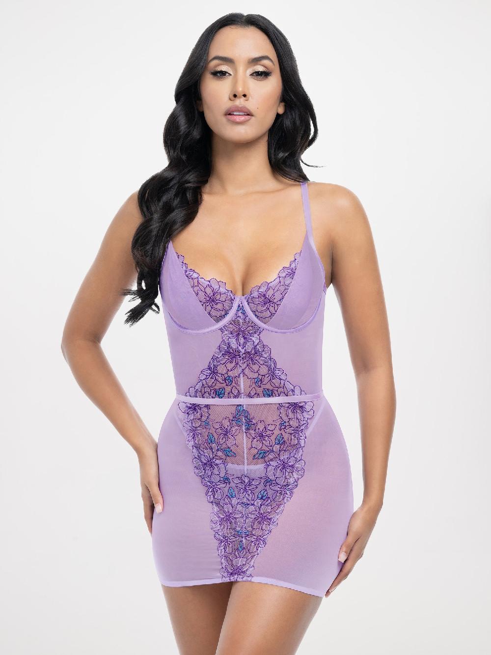 skarlett blue Lavender Garden Babydoll Dress