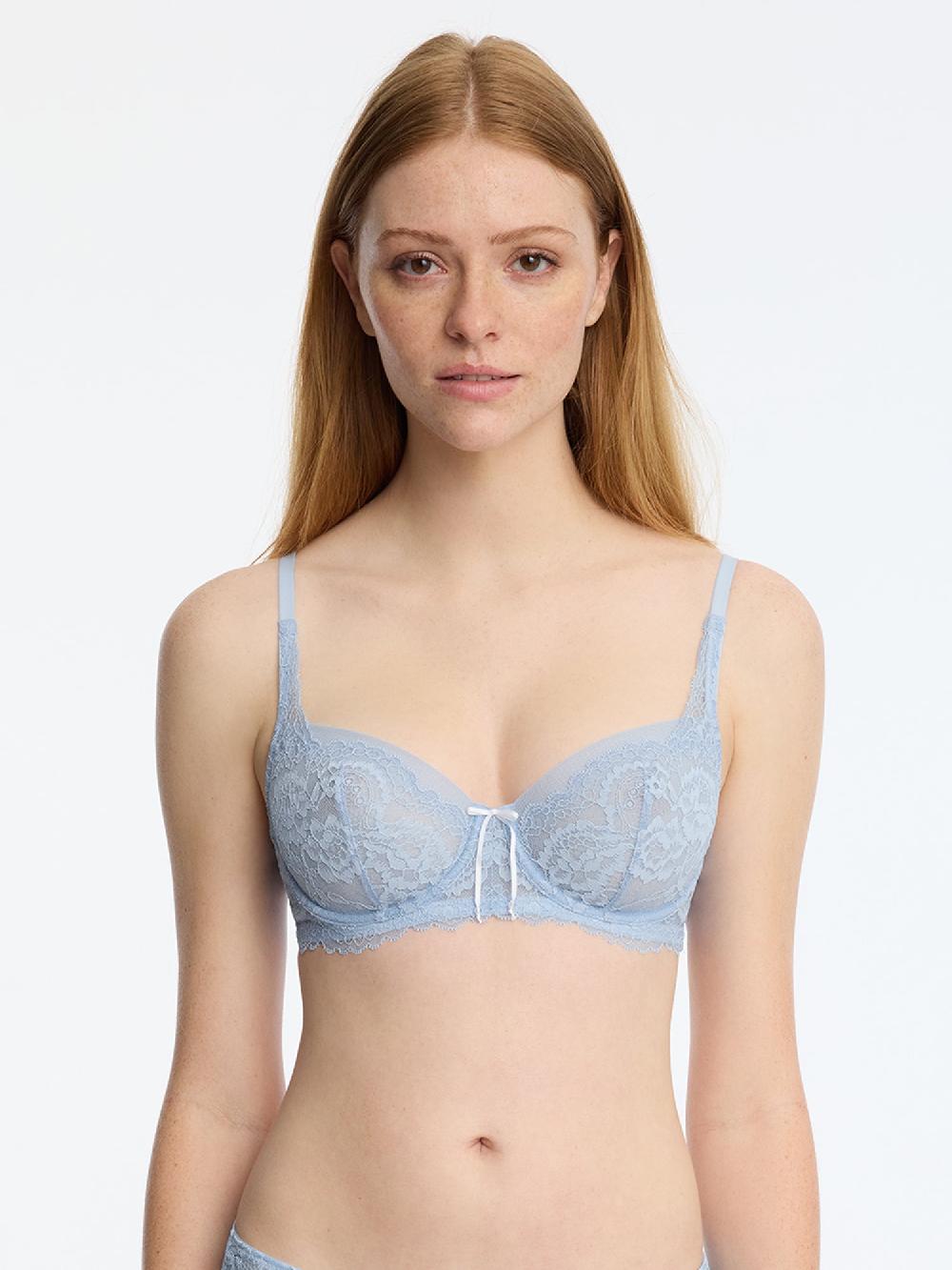 Skarlett Blue Minx Lace Balconette Bra Blue Moon