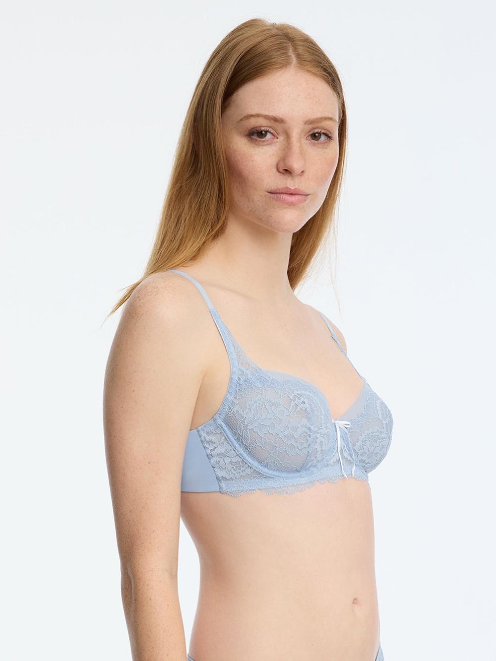 Skarlett Blue Minx Lace Balconette Bra Blue Moon