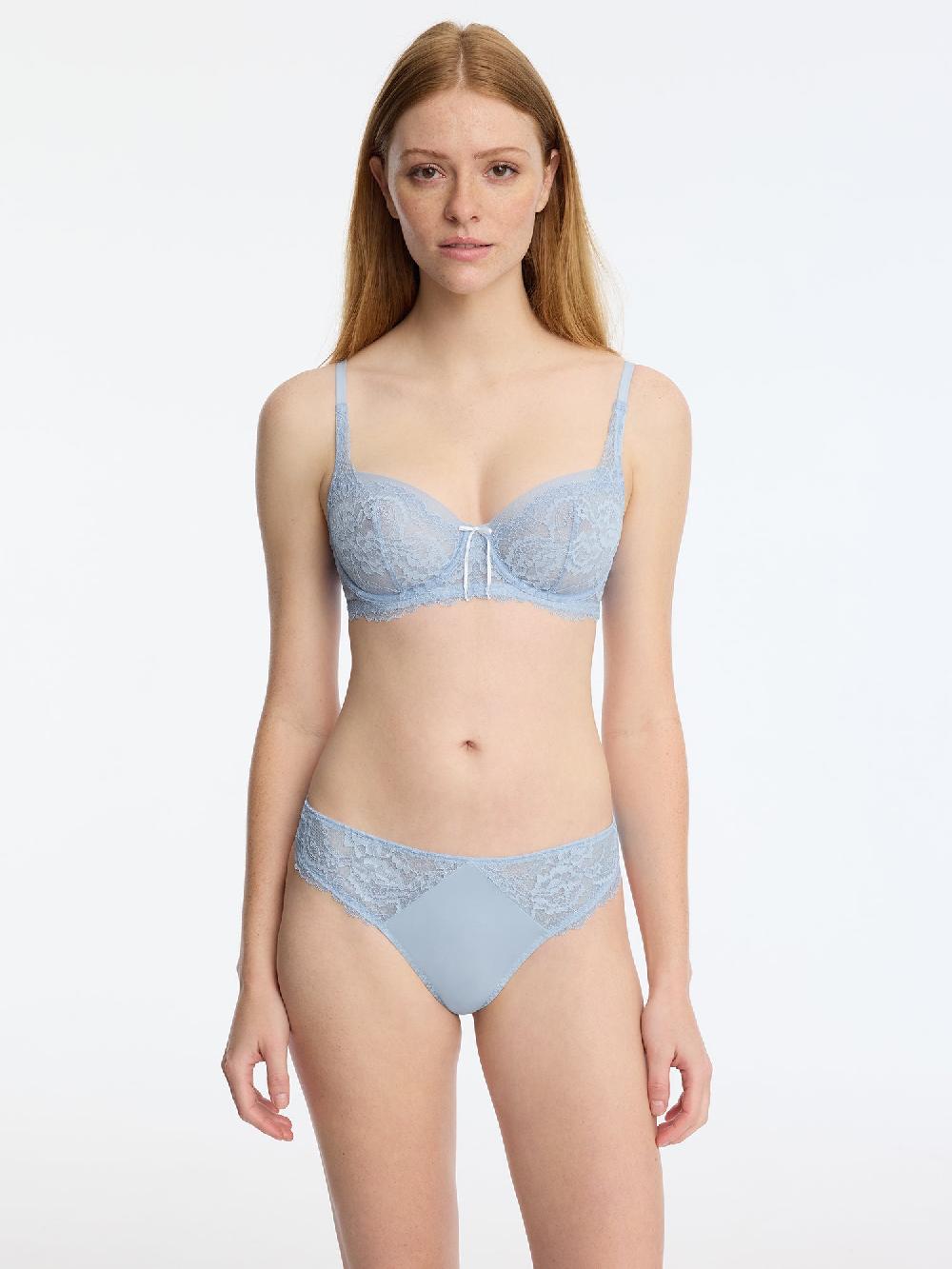 skarlett blue Minx Lace Trim Thong Blue Moon