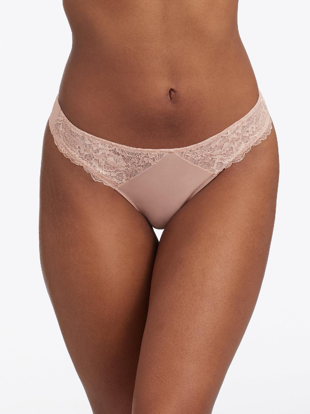 Skarlett Blue Minx Lace Trim Thong Cashmere/Blush