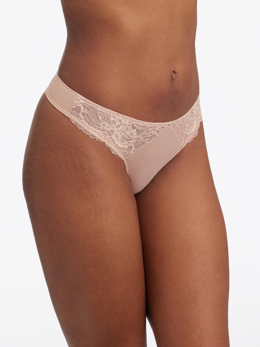 Skarlett Blue Minx Lace Trim Thong Cashmere/Blush
