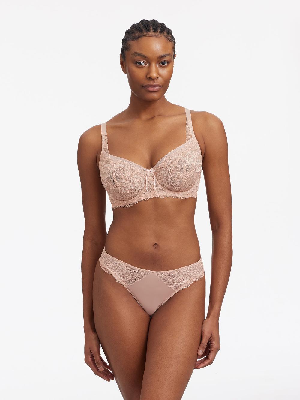 skarlett blue Minx Lace Trim Thong Cashmere/Blush