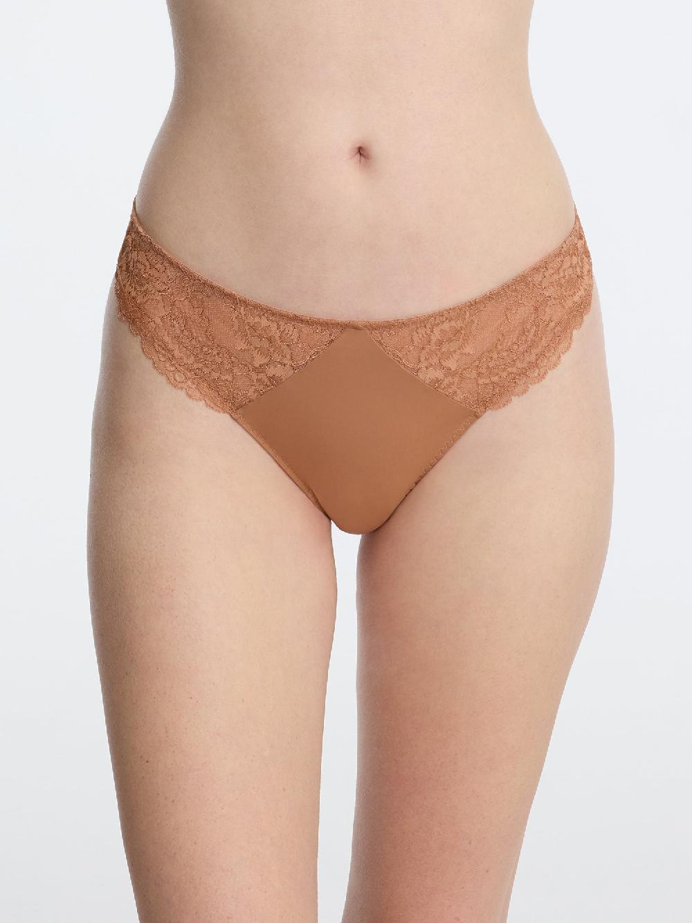 skarlett blue Minx Lace Trim Thong Gleam