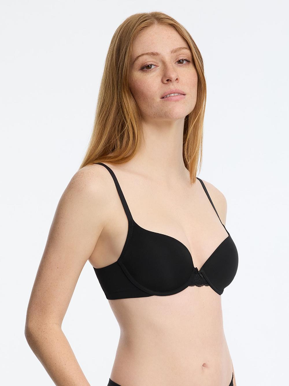 Skarlett Blue Minx Plunge Demi T-Shirt Bra Black