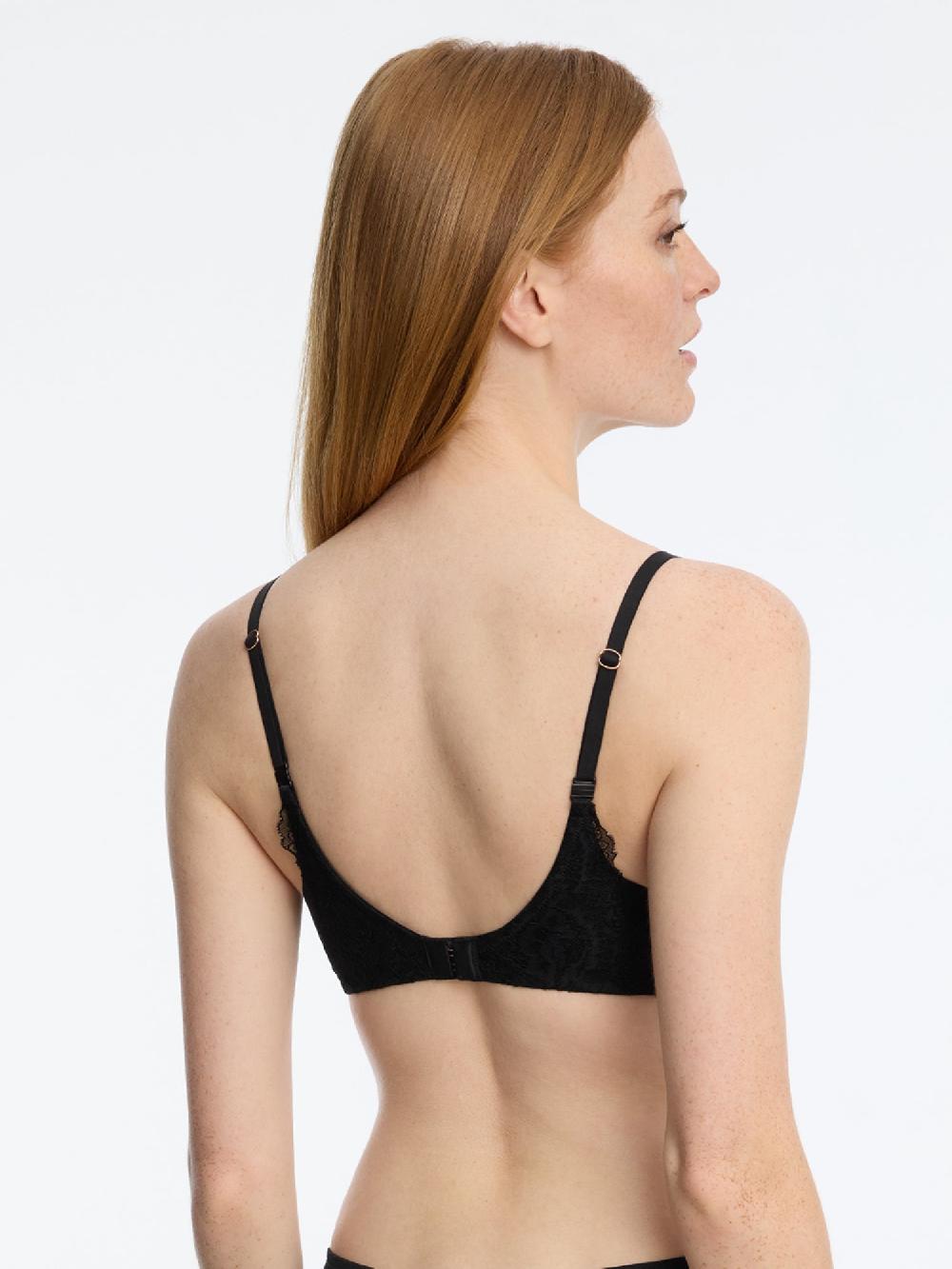 Skarlett Blue Minx Plunge Demi T-Shirt Bra Black