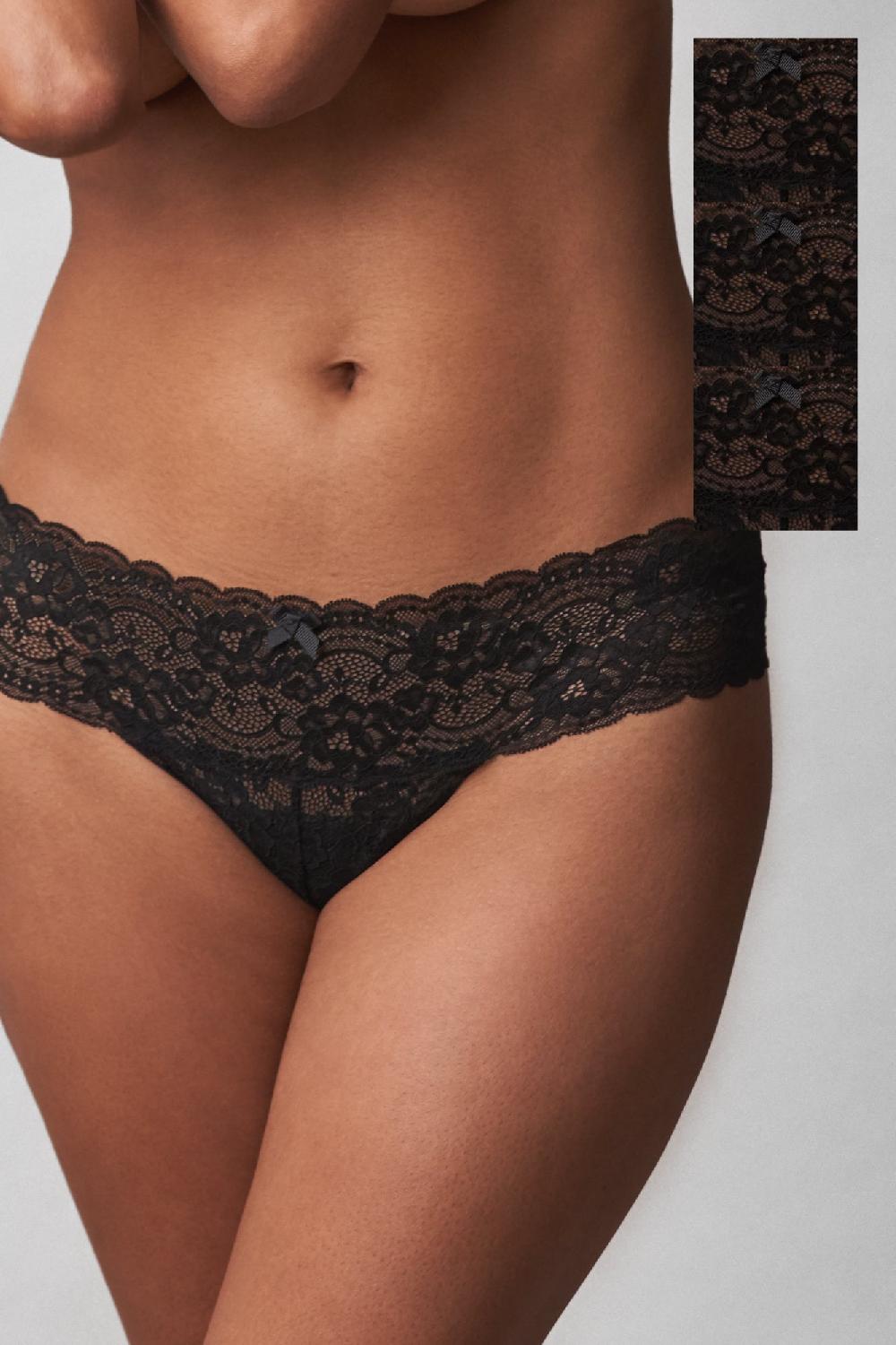 Skarlett Blue Obsessed Stretch Lace Thong 3-Pack