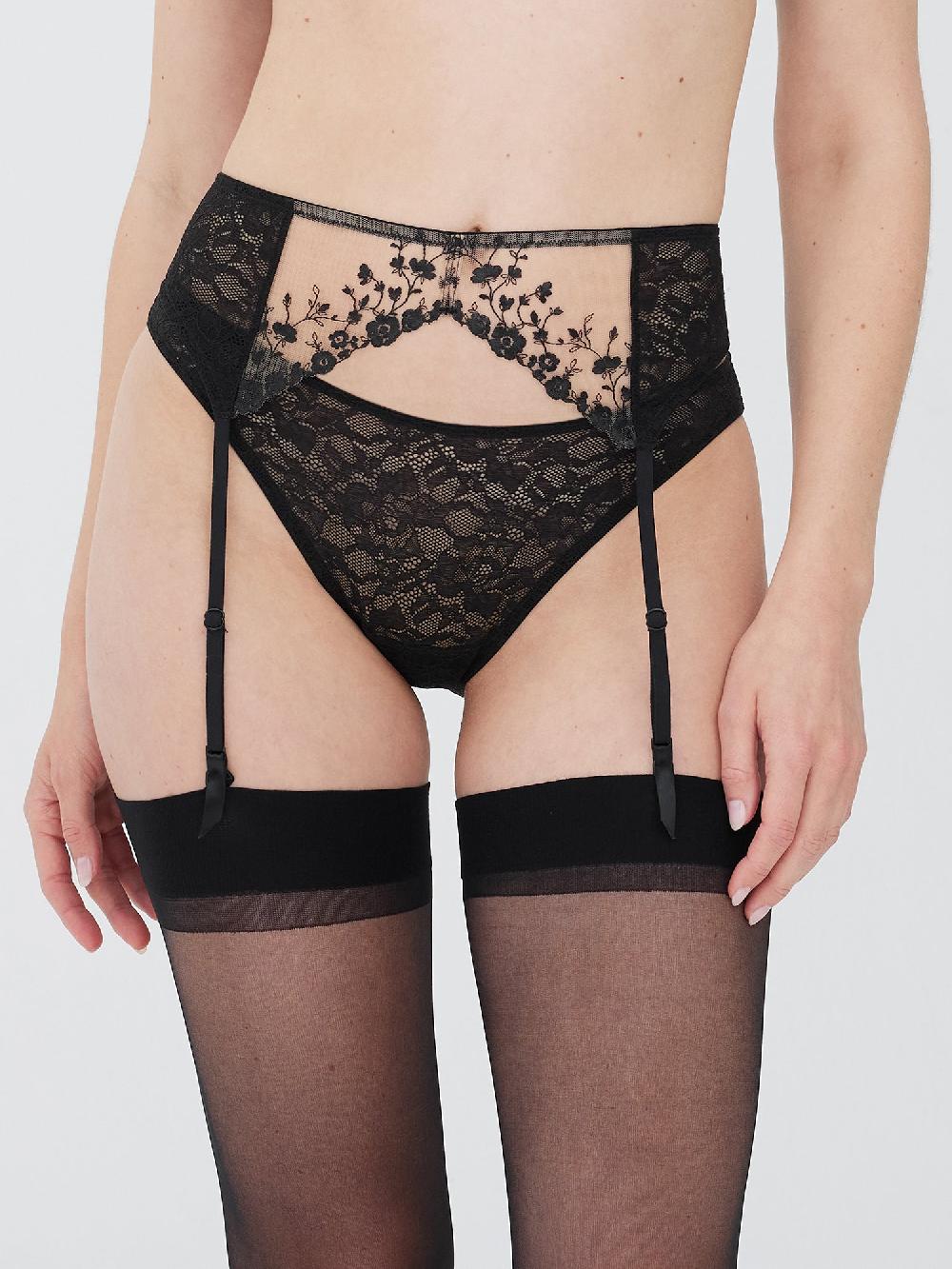 Skarlett Blue Paradise Garter Belt Black Combo