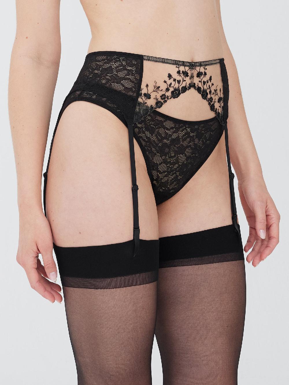 Skarlett Blue Paradise Garter Belt Black Combo