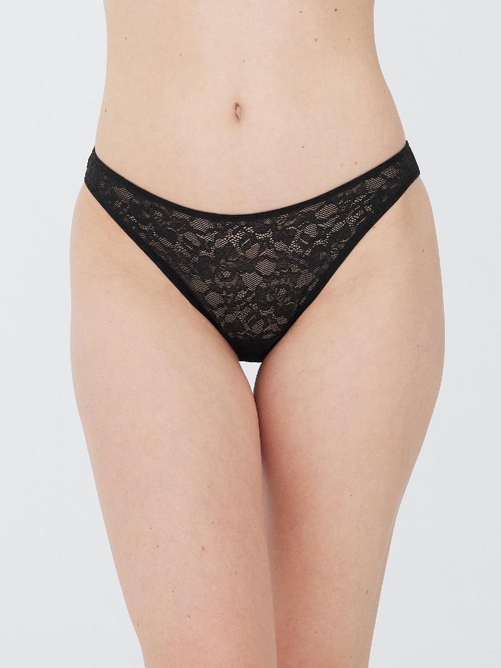 Skarlett Blue Paradise High Cut Lace Bikini Black