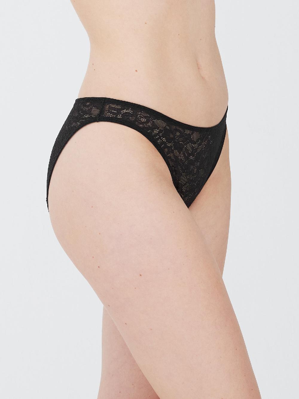 Skarlett Blue Paradise High Cut Lace Bikini Black