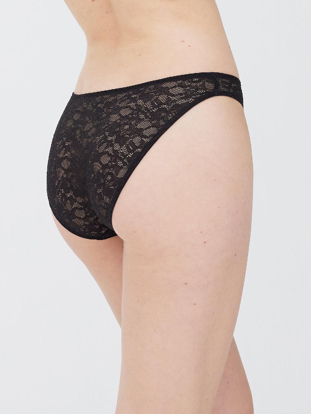 Skarlett Blue Paradise High Cut Lace Bikini Black