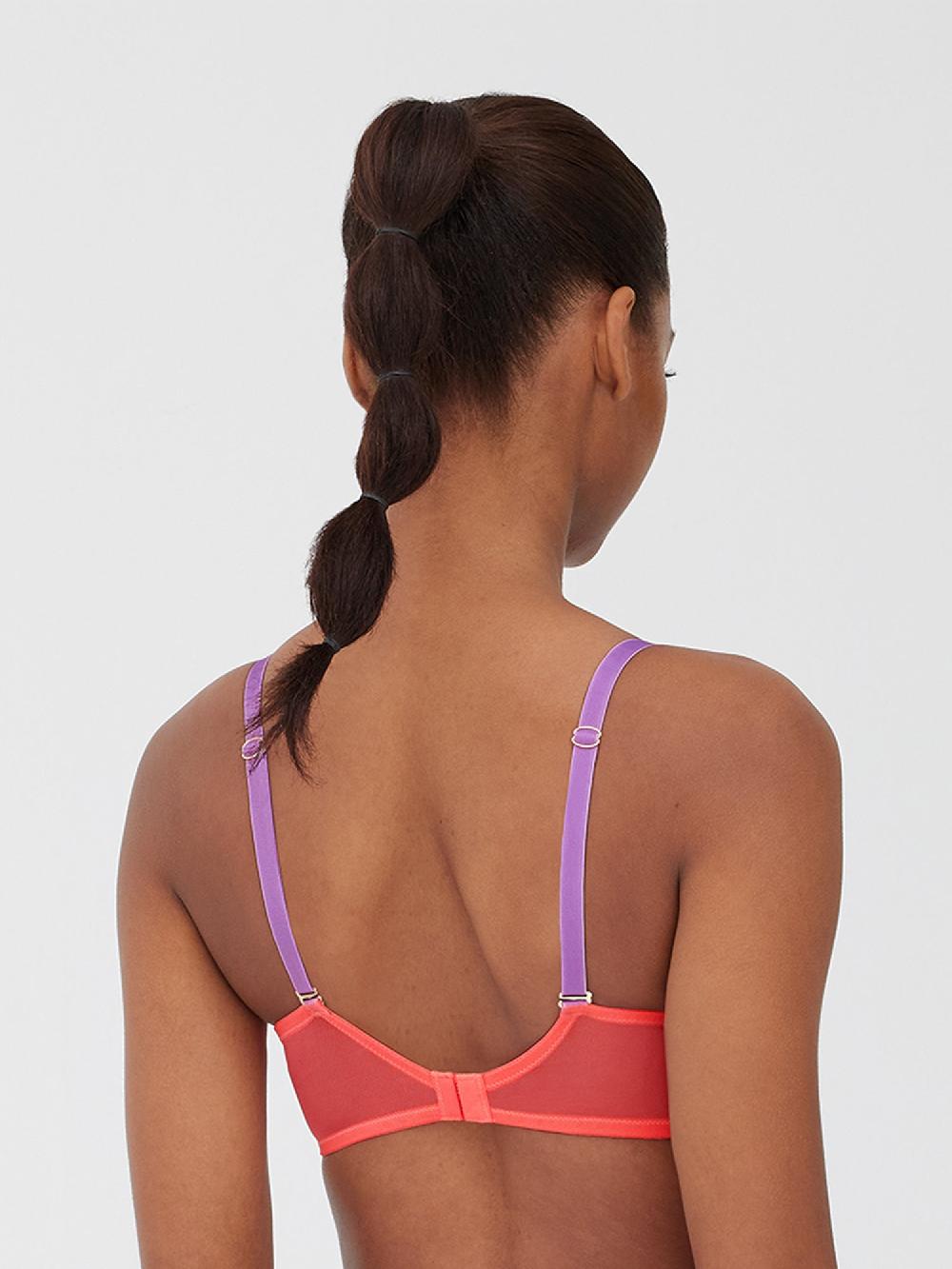 Skarlett Blue Spellbound Demi Spacer T-Shirt Bra Coral Spice/Sheer Lilac
