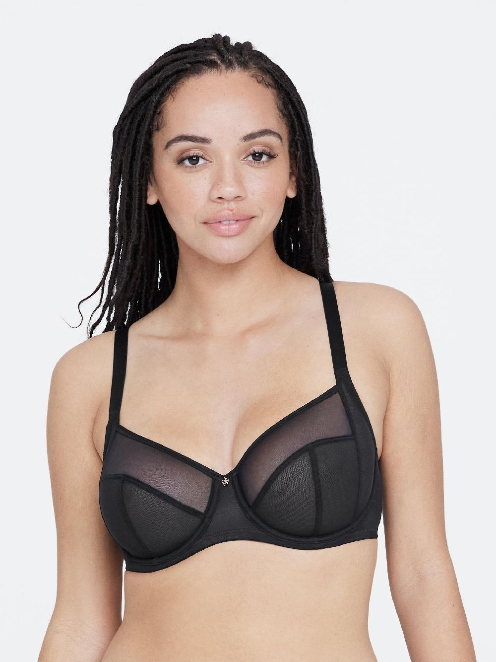 Skarlett Blue Spellbound Sheer Side Support Bra Black