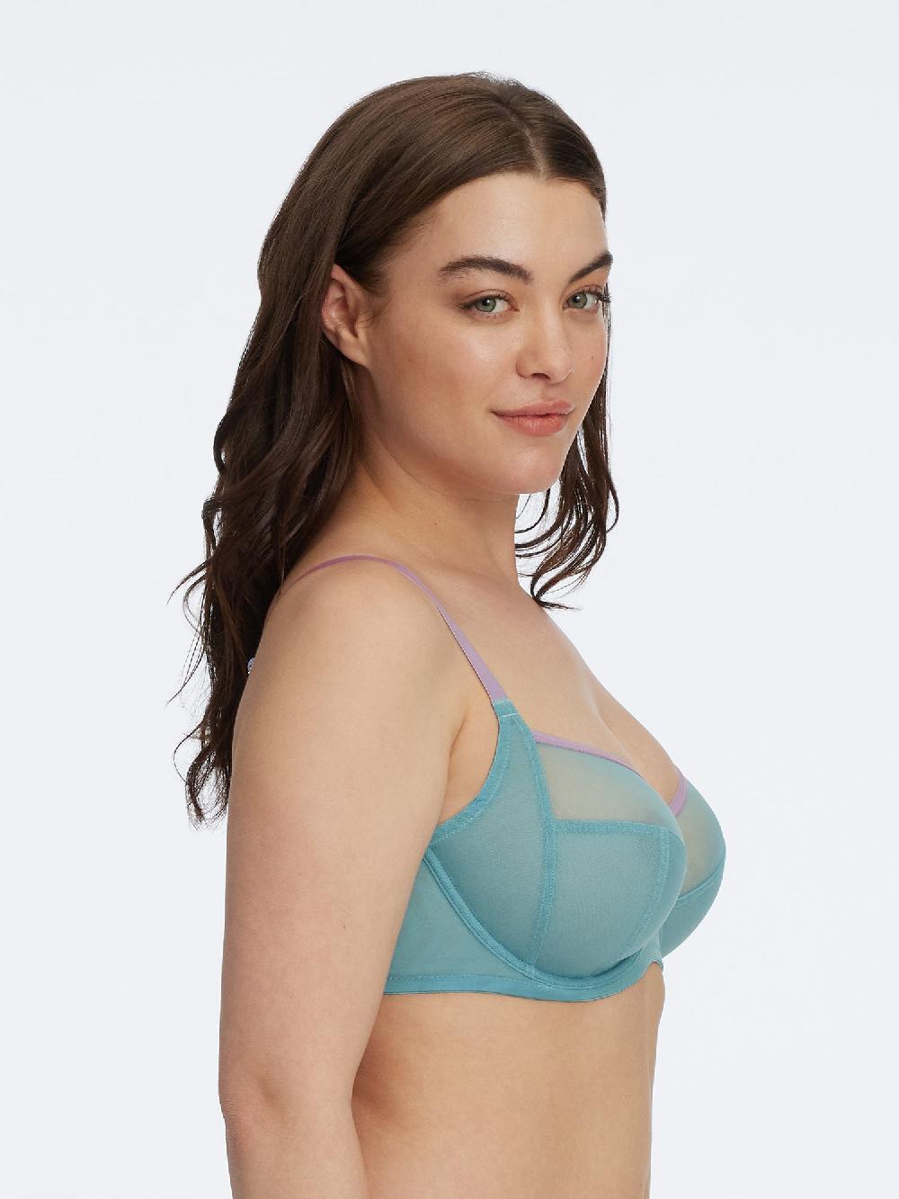 Skarlett Blue Spellbound Sheer Side Support Bra Cool Jade/Berry Peri