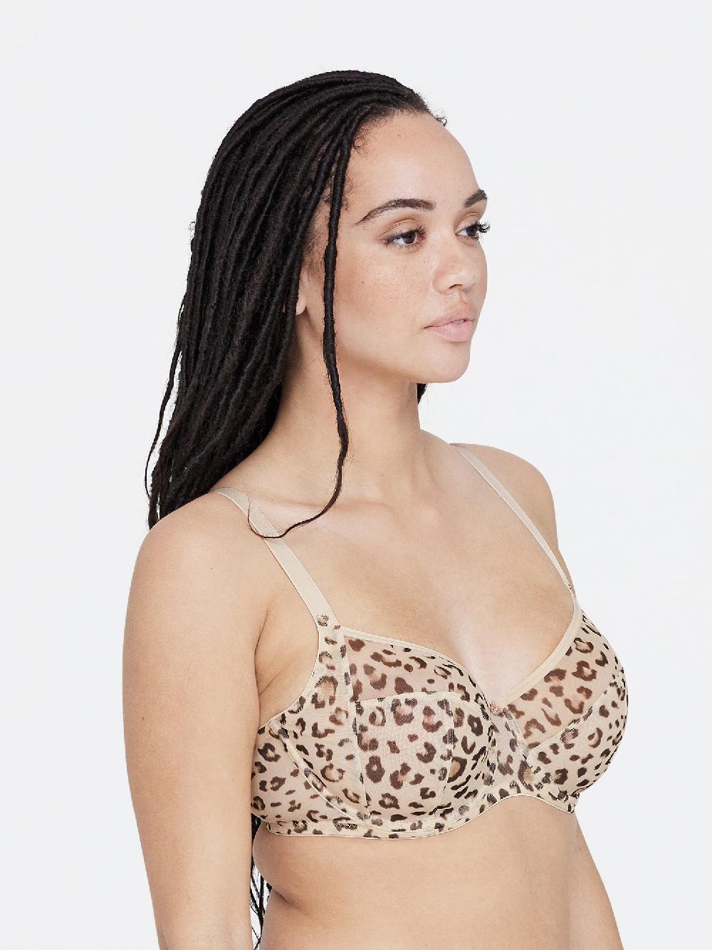 skarlett blue Spellbound Sheer Side Support Bra Leo Leopard