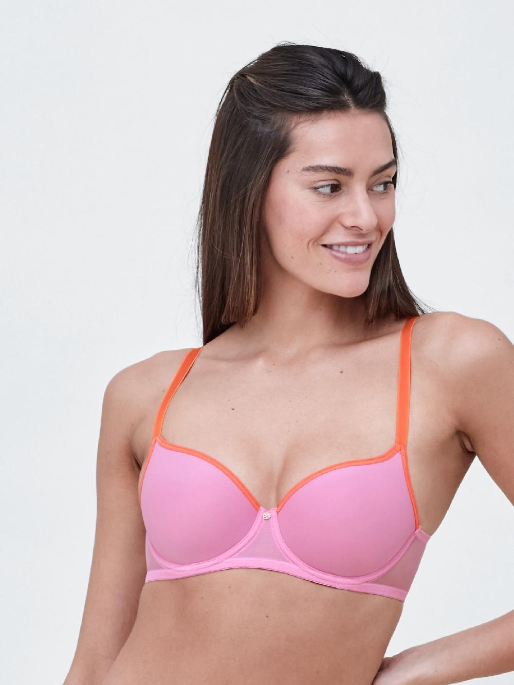 skarlett blue Spellbound Spacer T-Shirt Bra Pinup Pink/ Summer Coral