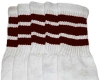 skatersocks Dark Brown striped knee high tube socks