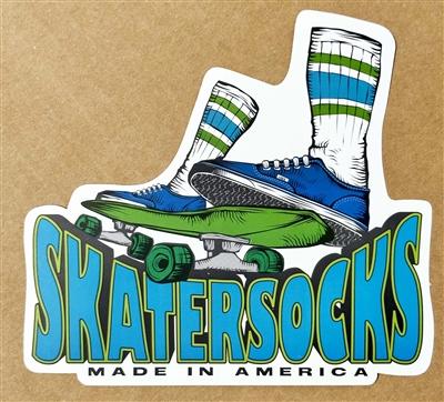 skatersocks Kids White tube socks with Black stripes Black striped kids sock. Skatersocks