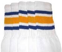 skatersocks Royal-Blue-Gold striped knee high tube socks