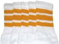 skatersocks Gold striped knee high tube socks