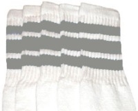 skatersocks Grey striped knee high tube socks