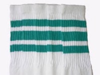 skatersocks Teal striped knee high tube socks