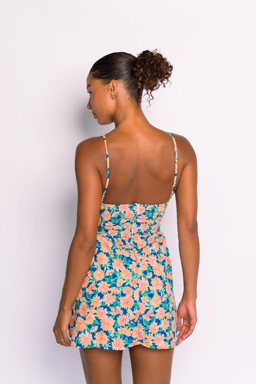 Skatïe Aurora Mini Dress Ecovoile In Sunflower – SKATIE