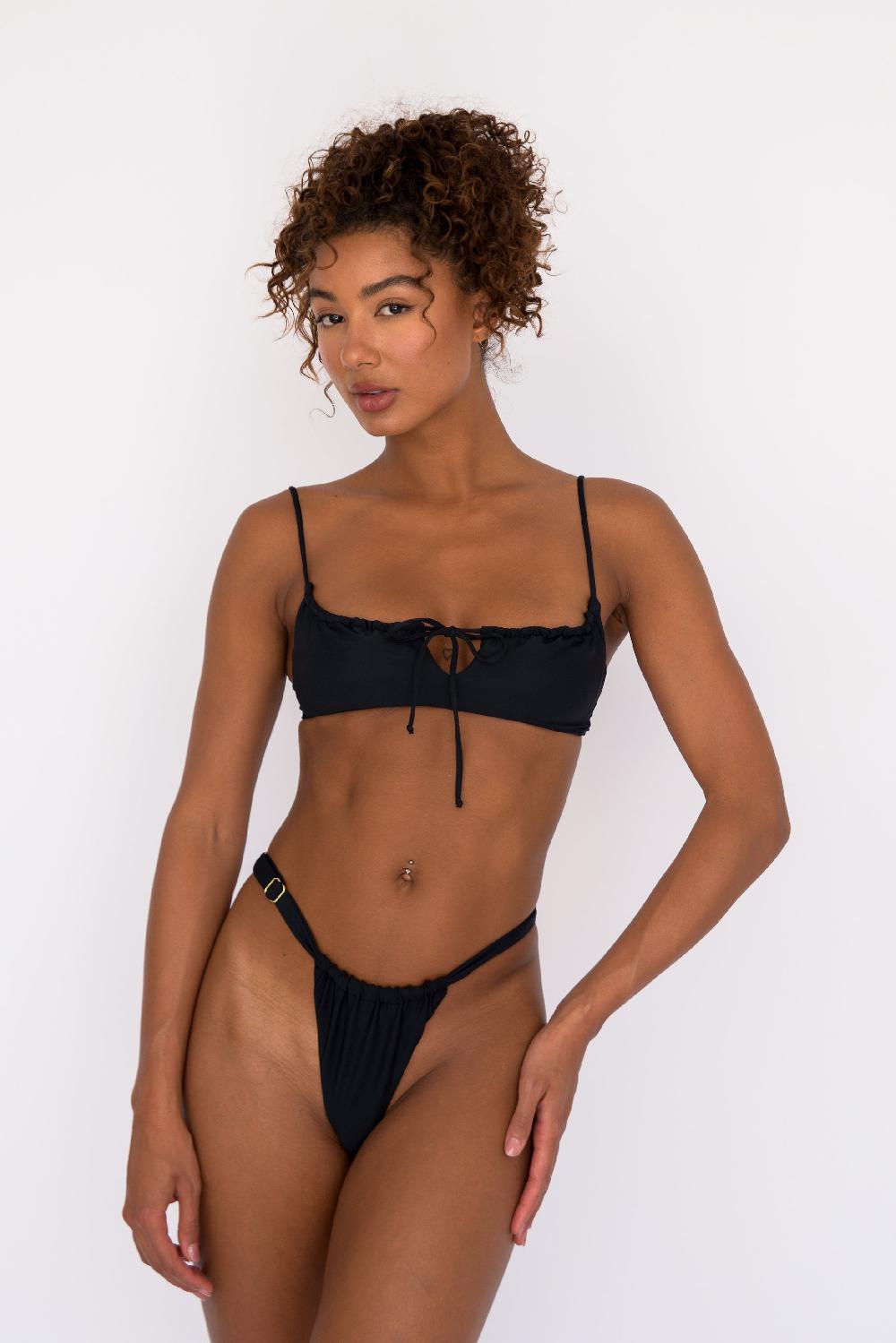 Skatïe Bobbi Thick Band Bikini Bottom In Black – SKATIE