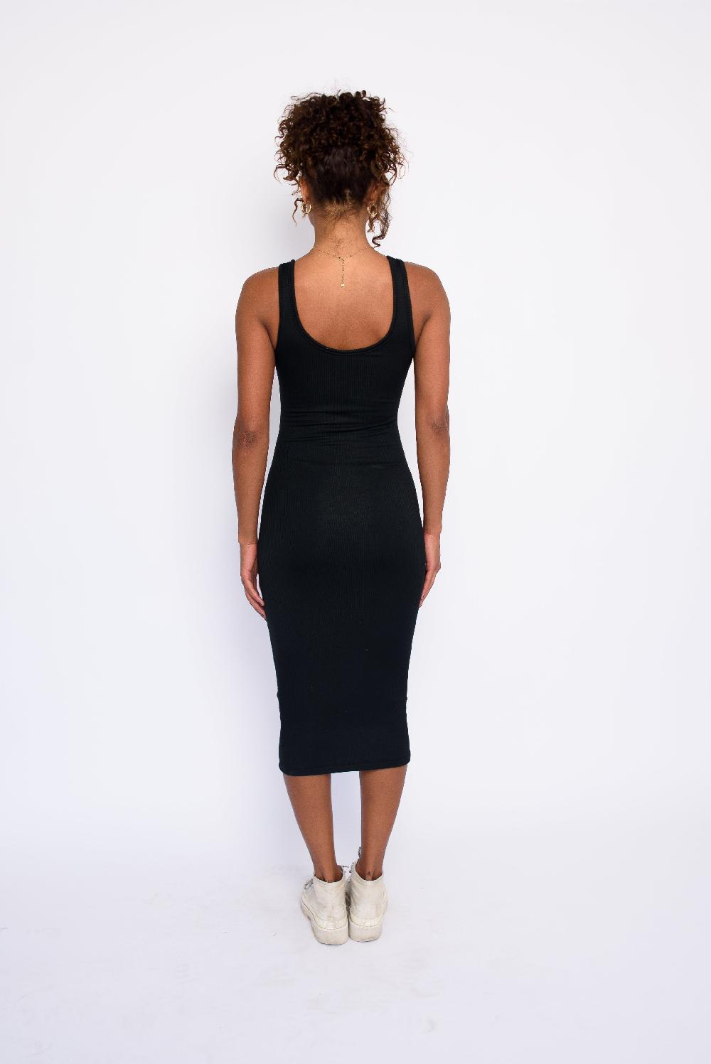 Skatïe Alex Dress Ribbed In Black – SKATIE