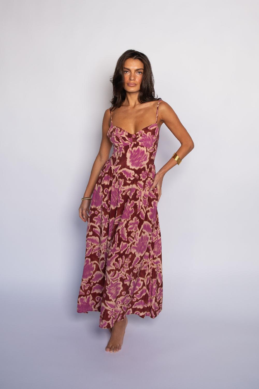 Skatïe Aurora Midi Dress In Marmont – SKATIE