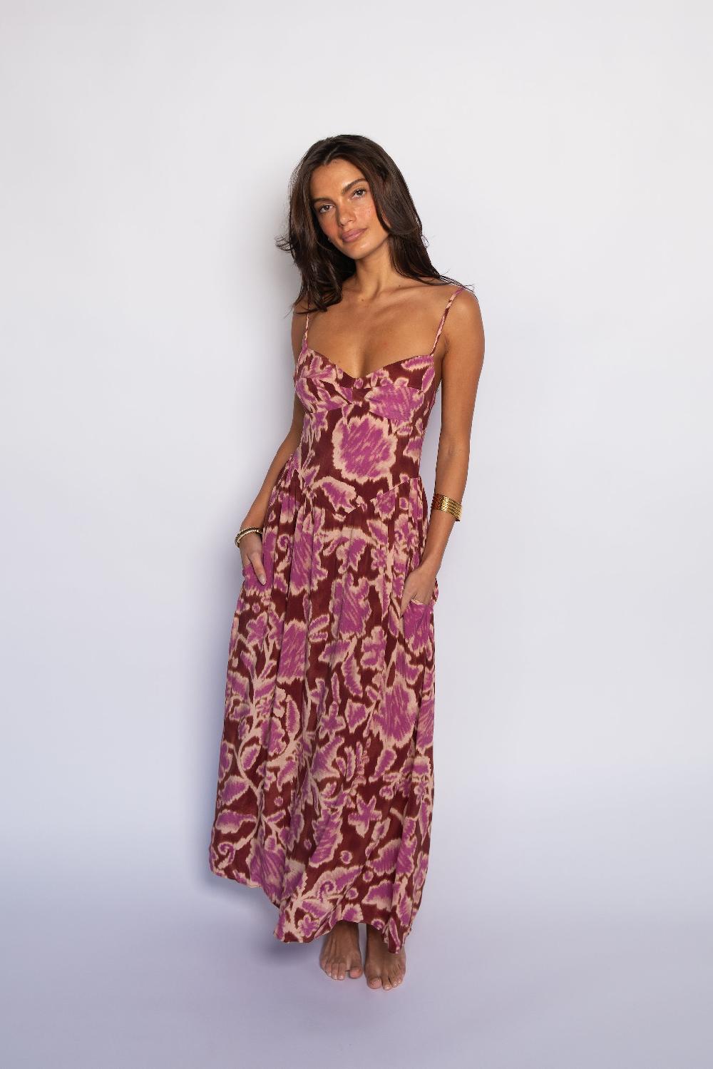 Skatïe Aurora Midi Dress In Marmont – SKATIE