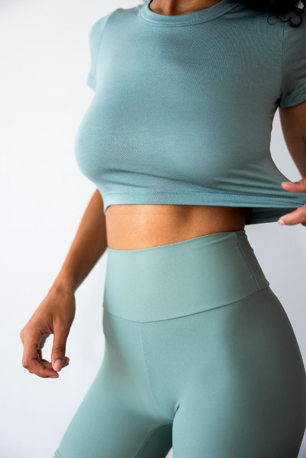 Skatïe Baby Tee Jersey In Sage – SKATIE