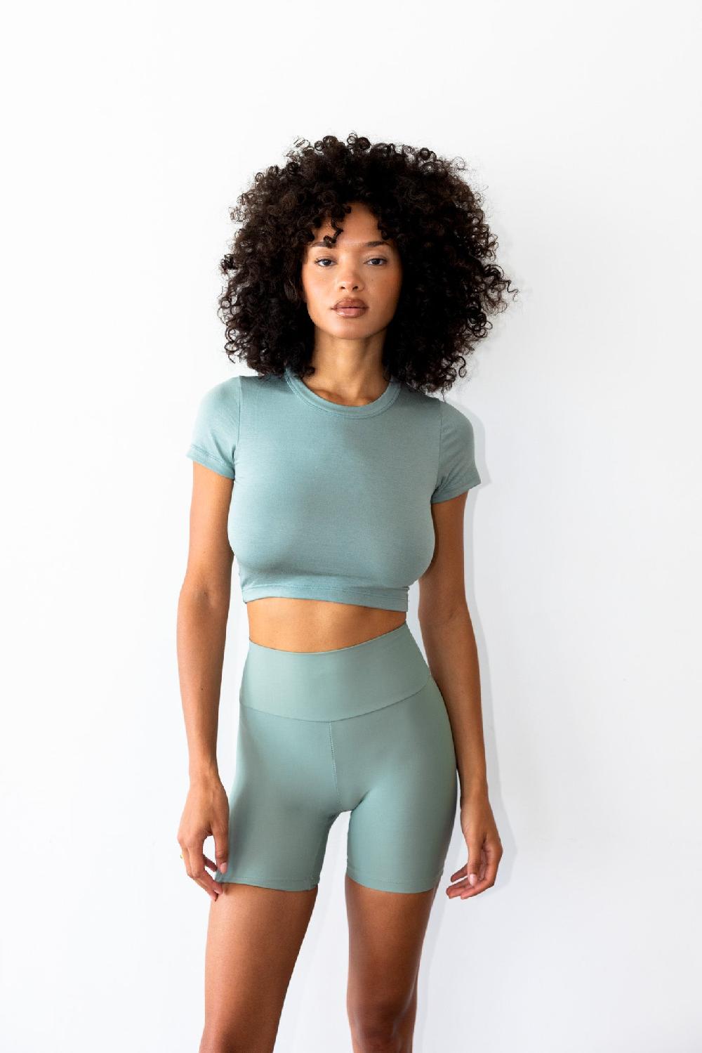 Skatïe Baby Tee Jersey In Sage – SKATIE