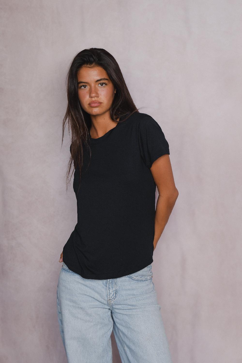 skatïe Bestie Tee Jersey in Black – SKATIE