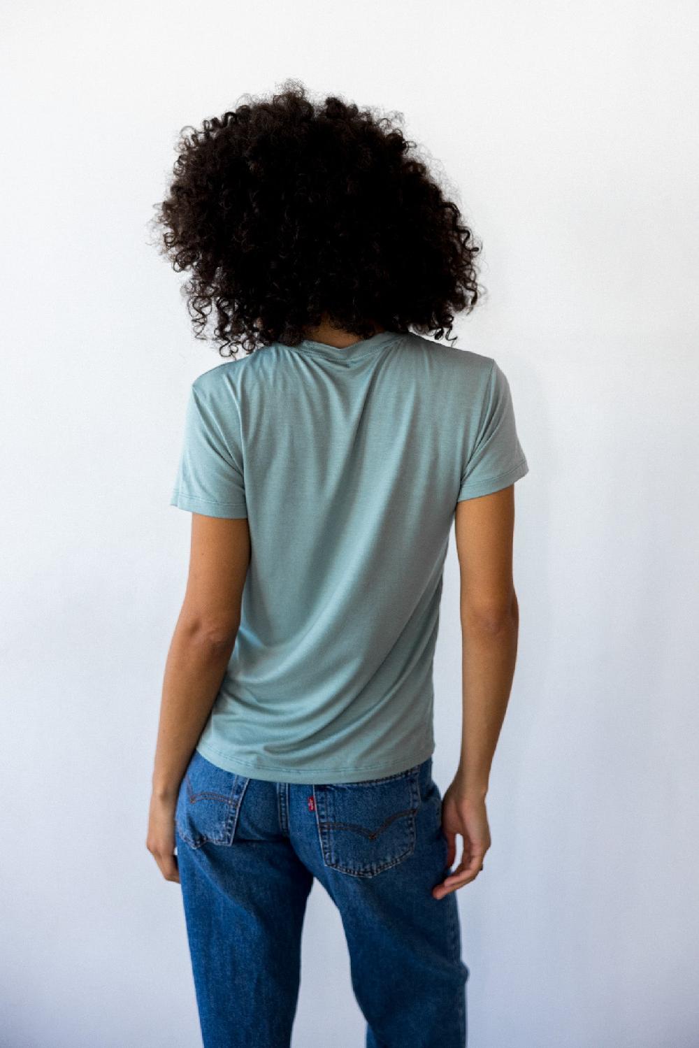 Skatïe Bestie Tee Jersey In Sage – SKATIE