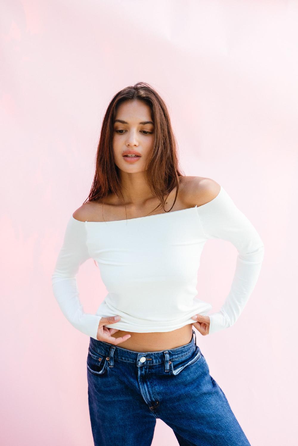 Skatïe Brandy Top Jersey In White – SKATIE