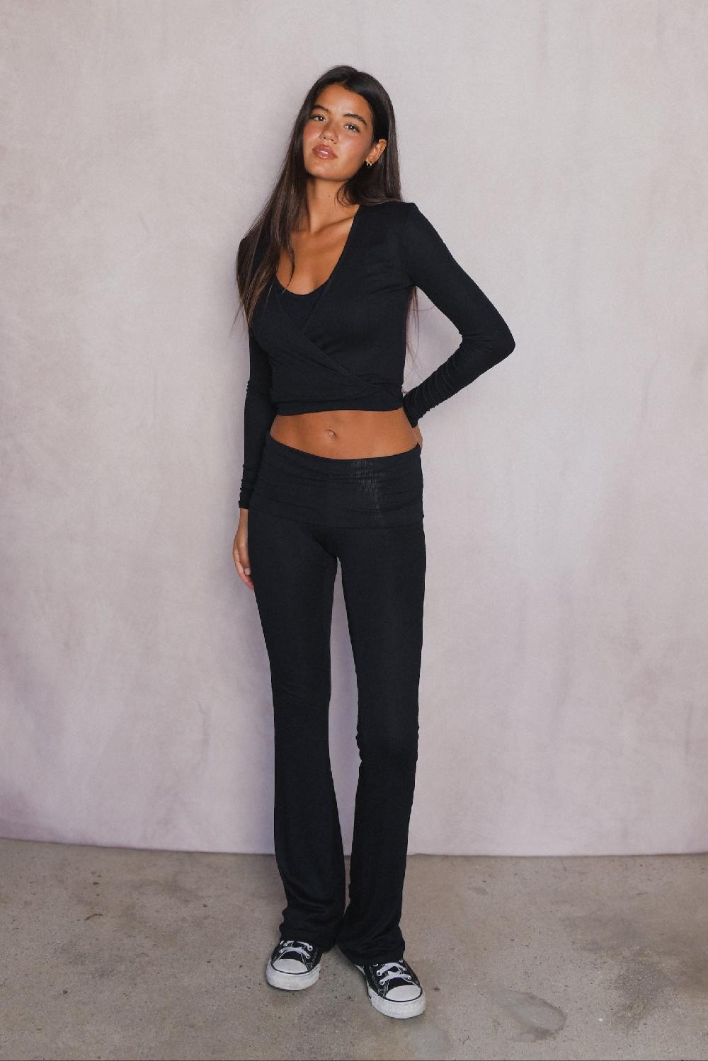 Skatïe Britney Pants Baby Ribbed In Black – SKATIE