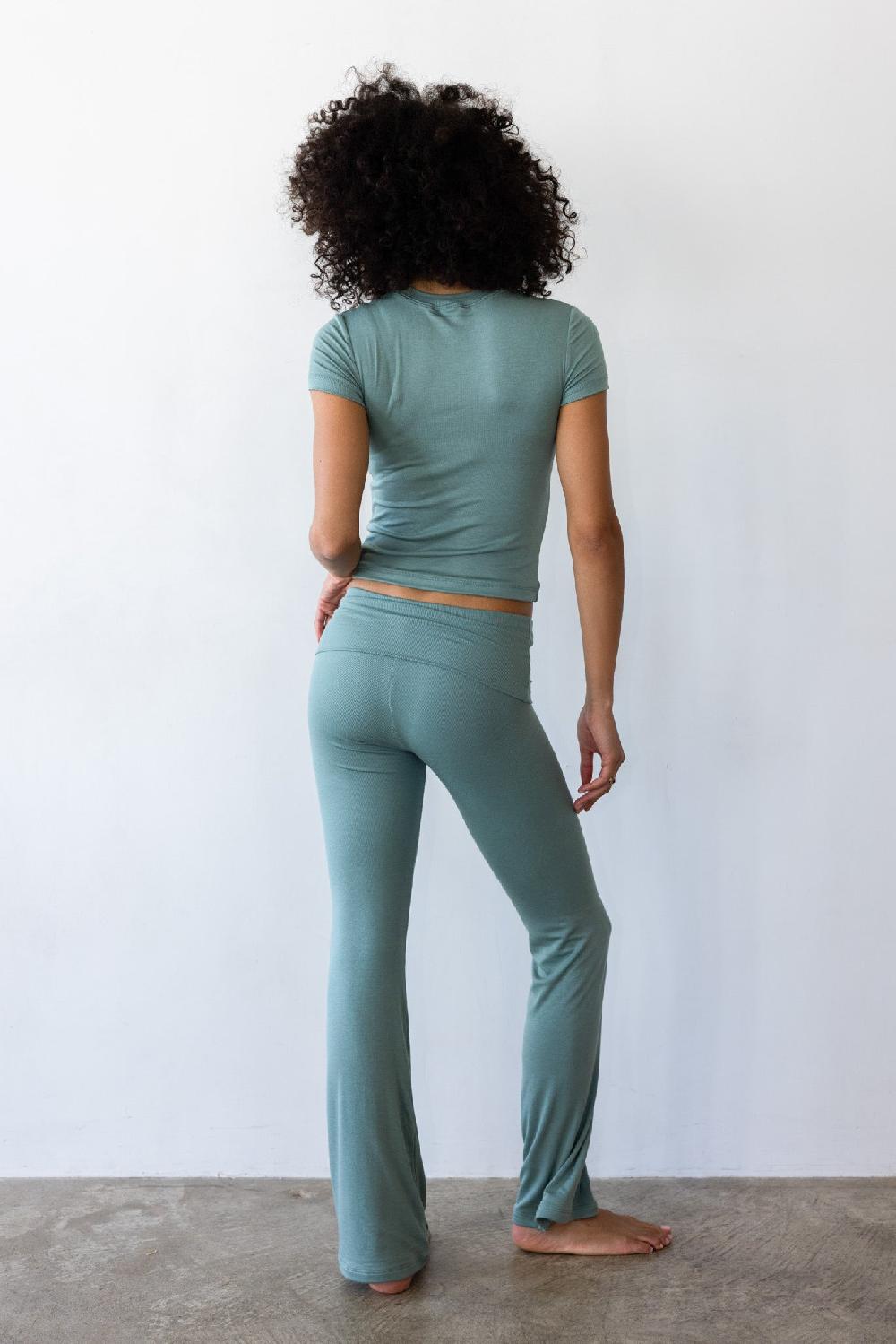 Skatïe Britney Pants Baby Ribbed In Sage – SKATIE